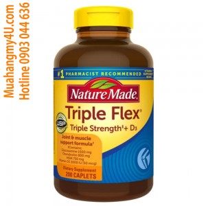 Nature Made TripleFlex Triple Strength + D3, 200 Caplets