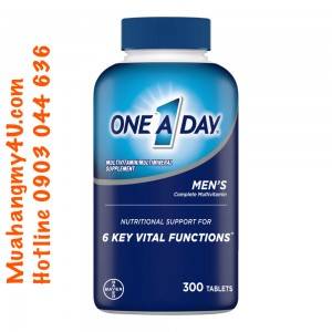 One A Day - Men_Nam dưới 50 tuổi, Chai 300 viên 