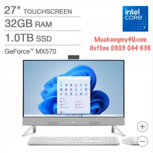 Dell All-in-One 27" Desktop - Intel Core 7 150U - FHD (1920 x 1080) Touch Display - NVIDIA GeForce MX570A - 32GB RAM - 1TB SSD - Windows 11 Home