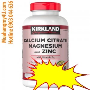 Kirkland Signature Calcium Citrate Magnesium and Zinc, 500 Tablets