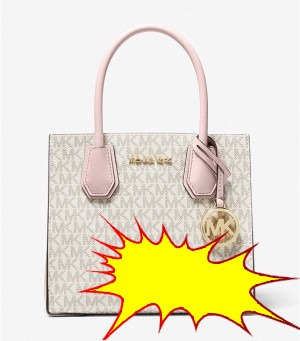 MICHAEL MICHAEL KORS - Mercer Medium Logo and Leather Accordion Crossbody Bag 