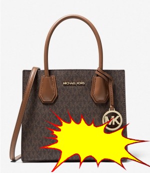 MICHAEL MICHAEL KORS - Mercer Medium Logo and Leather Accordion Crossbody Bag
