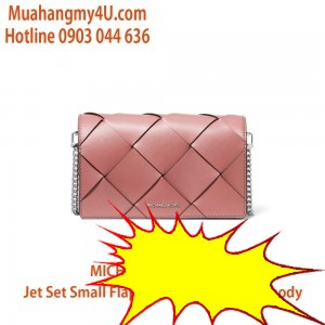 New! MICHAEL Michael Kors Jet Set Small Flap Chain Leather Crossbody